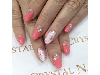 クリスタルネイル ボンベルタ橘店(CRYSTAL NAIL)/ホロフラワーネイル