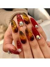 ヘアーアンドビューティー ルーツ(#roots)/ゴージャスべっ甲ネイル