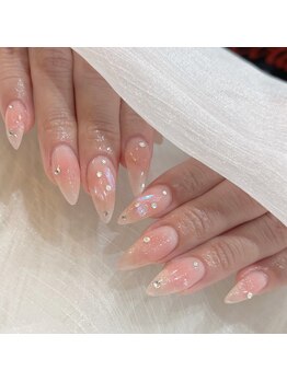 チークネイル×オーロラストーン