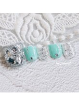 たゆ ネイル(たゆnail)/埋め尽くしフットネイル
