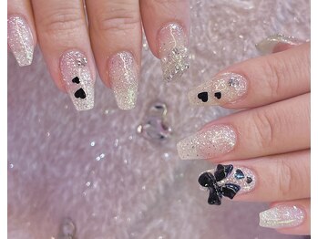 キレイエ ネイルズ(KIREIE NAILS)/キラキラ リボン ガーリー