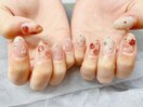 持ち込み付け放題 春ネイル 花