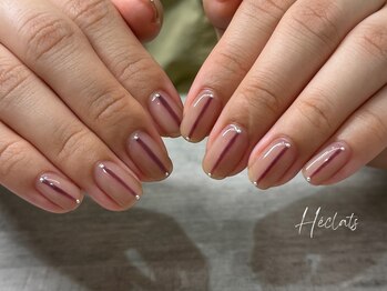 エクラス 銀座(Heclats)/秋ネイル/シンプル/ライン