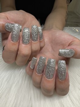 タムタムネイル 本厚木(Tam Tam Nail)/ラメワンカラー
