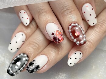 店内デザインネイル バイカラー