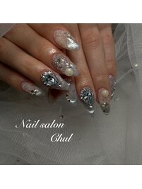 透け感レースネイル