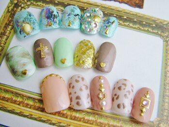 ネイリッシュサロン エー(Nailish Salon A)/カスタムハンド2時間コース¥9500