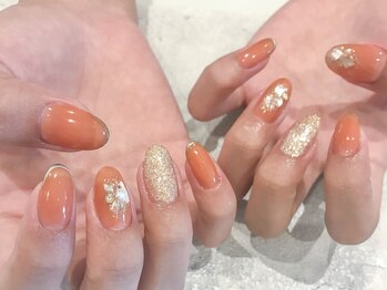 ネイル アヴァンス あべのルシアス店(Nail AVANCE.)/ちゅるちゅるオレンジ 太田