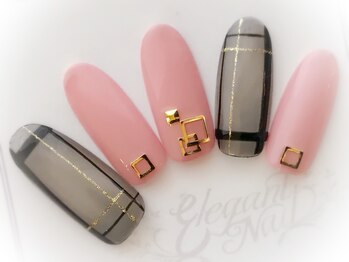 エレガントネイル(Elegant Nail)/D75　シースルーチェック