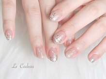 ルカドゥー(Le Cadeau)/ワンカラー＋ラメ＋スタッズ