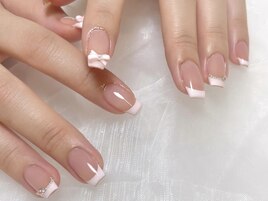 カラーフレンチ/リボン¥7900