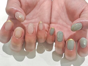 ネイル アヴァンス あべのルシアス店(Nail AVANCE.)/水滴ネイル 太田