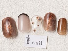 アイネイルズ 渋谷店(I nails)/奥行きミラーパープル