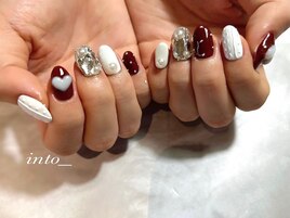 ニットネイル　クリスマス　冬