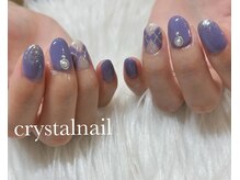 クリスタルネイル イオンモール都城駅前店/アーガイル柄