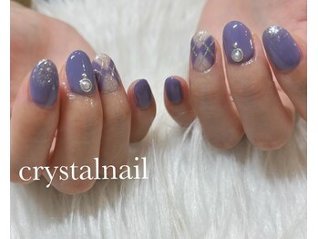 クリスタルネイル イオンモール都城駅前店/アーガイル柄