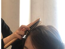 【ブラッシングで頭皮の血行促進】