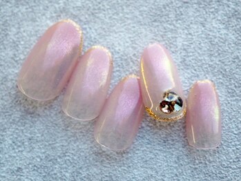 カトルナフ(quatre fois neuf)/シアーピンクの韓国ネイル