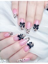 Mネイル/フレンチ|レオパード