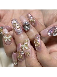 リボン&キラキラパーツ