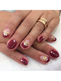 秋　ボルドーネイル