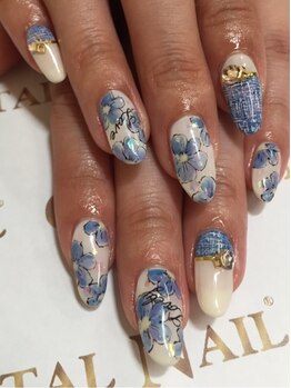 クリスタルネイル ボンベルタ橘店(CRYSTAL NAIL)/フラワーネイル