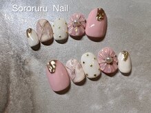 ソロルル ネイル(Sororuru Nail)/フラワーピンクネイル