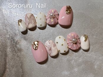ソロルル ネイル(Sororuru Nail)/フラワーピンクネイル