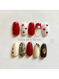 バレンタイン定額ネイル