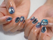 ネイルサロン ユーズ(USE.)/ブルーニュアンスdesign