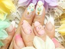 夏ネイル　フルアート7100円