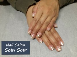 ゴールドのラメグラデーション♪