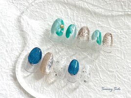 ニュアンス夏ネイル