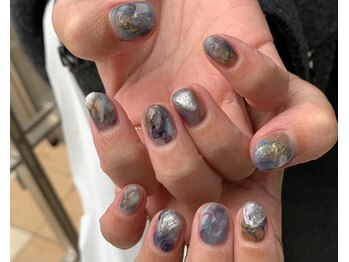 ナンバーネイル 名駅(N° nail)/マグネット　ブルーネイビー