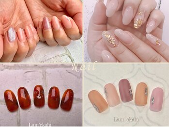 ラニ エカヒ 横浜店(Lani`ekahi)の写真/ビジネスシーンでも浮かないシンプルネイル。落ち着いた色合いとさりげないデザインが大人女性にピッタリ.+