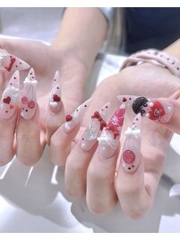 チェック柄ネイル