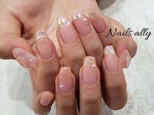 ネイルズアリー 立川店(Nails ally)/ホログラム×ハートビーム×春色
