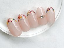 ワンアンドオンリー(One&Only)/ドライフラワーフレンチネイル