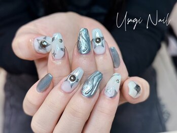 ウサギネイル 新大久保店(usagi nail)/マグネットフレンチ秋可愛い
