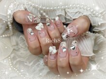 ネイルアンドまつげエクステ リッチエイト 原宿店(Rich8)/韓国パーツ×チークネイル