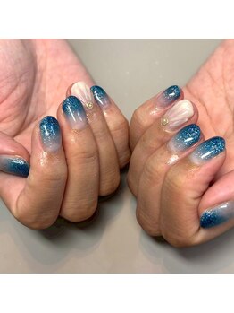 ザ バームシックス 銀座三丁目店(THE BALM six)/マーメイドネイル/ラメグラ