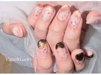ヴィガー アンド ルックス 白金 目黒(Vigor&Looks)の写真/【どんなアートでもお任せください！】経験豊富で技術力の高いネイリストがあなたの指先を華やかに彩ります