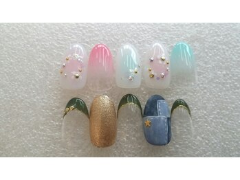 ネイルサロンカリプソ(Nail Salon Calypso 2)/デニム&チークネイル☆
