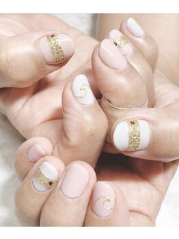 ブルージュ/ハワイアンジュエリーネイル