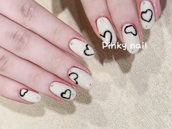 ピンキーネイル(Pinky Nail)の写真/【代々木駅徒歩2分/23時まで営業★】シンプルだけど上品で大人なデザインが豊富♪お得なクーポン配信中！