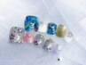 《新規》フットネイルアートし放題★(フットバス付き)¥12,100→¥11,000