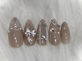 キラキラ冬ネイル