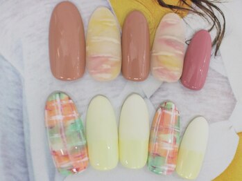 ネイルサロンセレーネ(Selene)/ふんわりチェック★マット