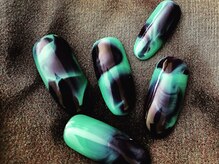 オズ ネイルアンドアイ(OZ NAIL&EYE)/オーロラ風アート