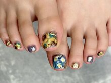 イビズ 新宿店(eviz)/抽象画フットネイル